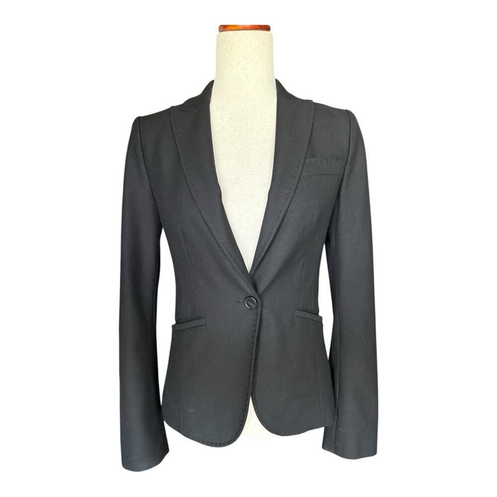 United Colors Of Benetton Vintage Single Button Black Blazer S